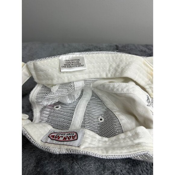 Ron John Surf Shop white trucker hat with stripes adjustable back soft comfy hat - Picture 6 of 7